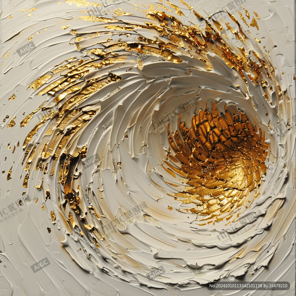 金色漩涡抽象素材