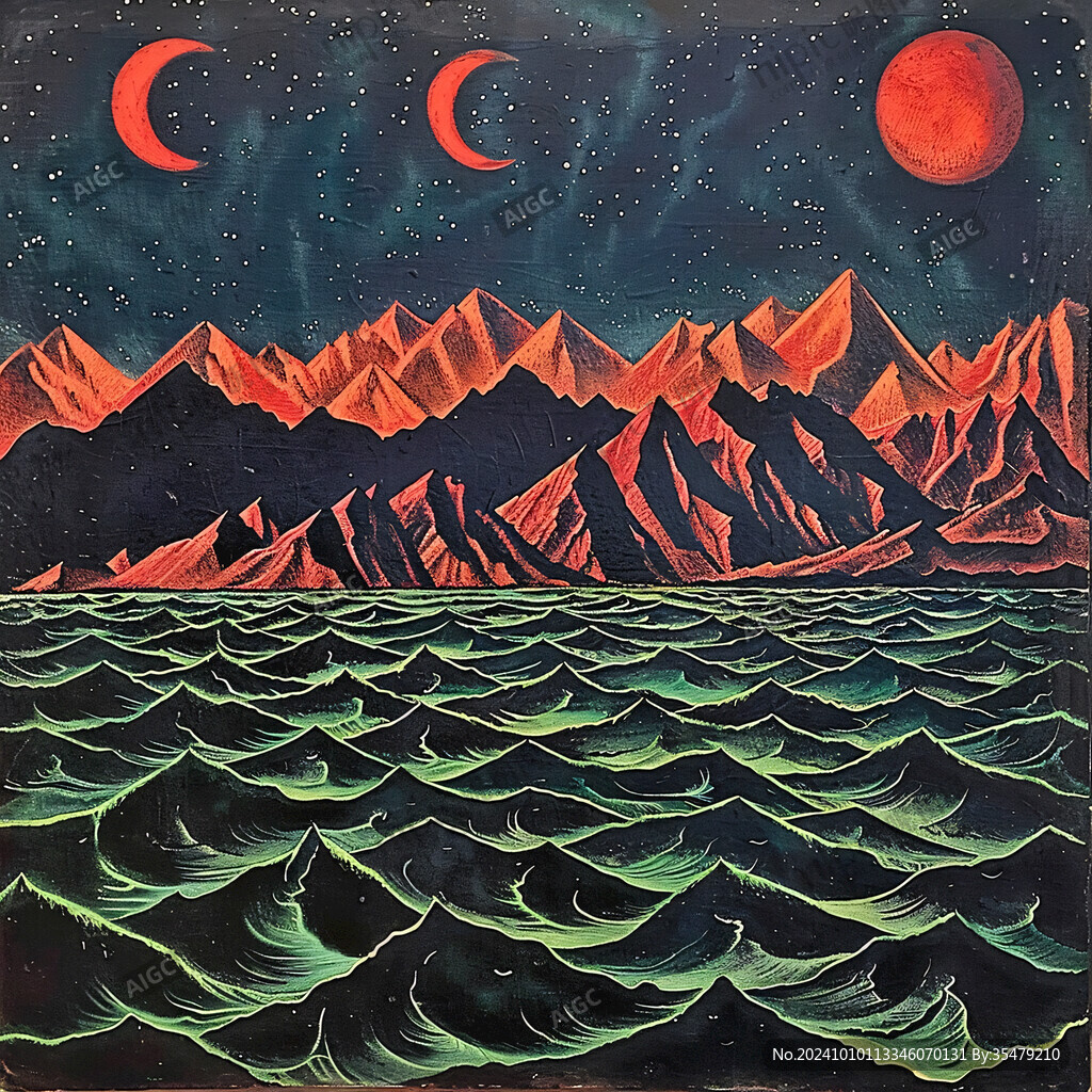 星月河幻想插画