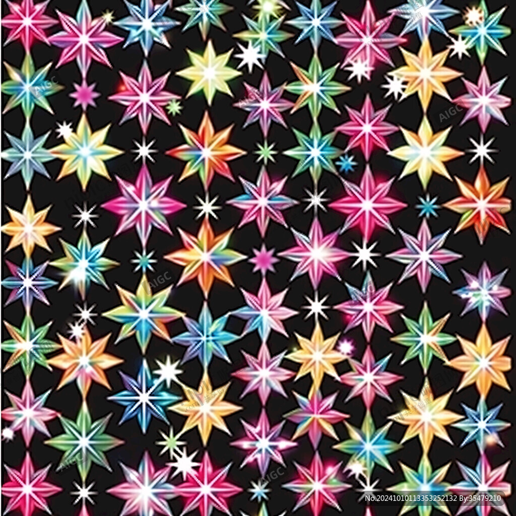 唯美星光时尚印花图案