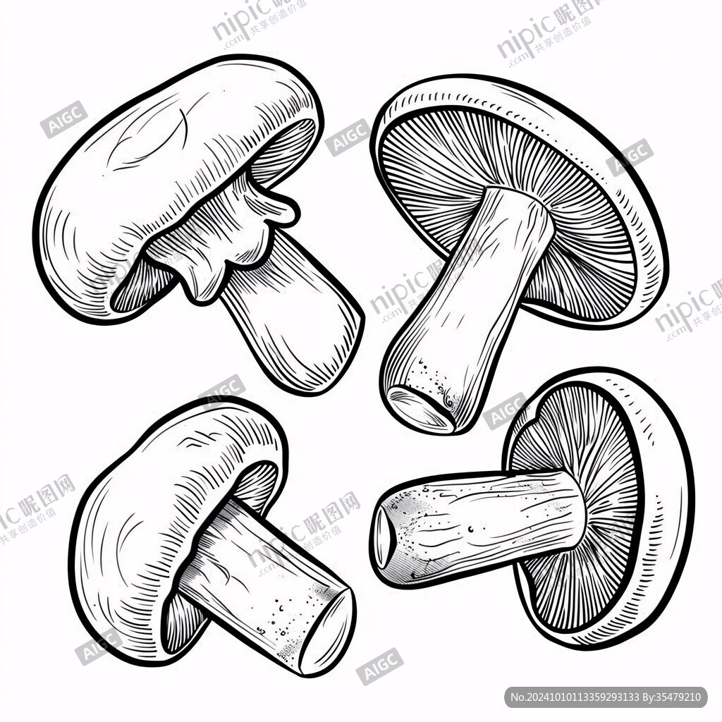 香菇手绘插画
