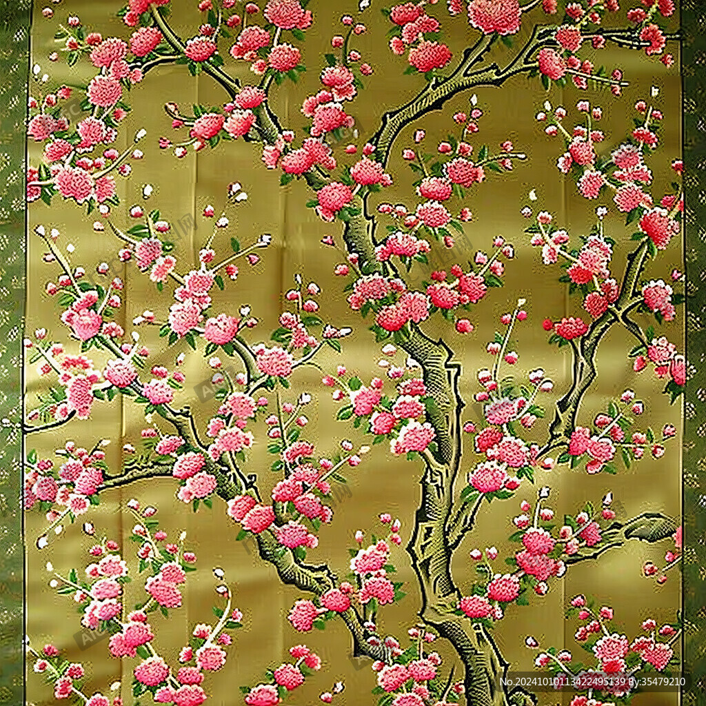 花瓶梅花窗帘门帘
