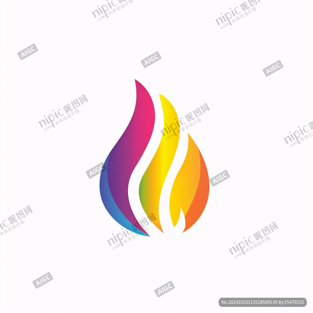 水滴火焰结合logo