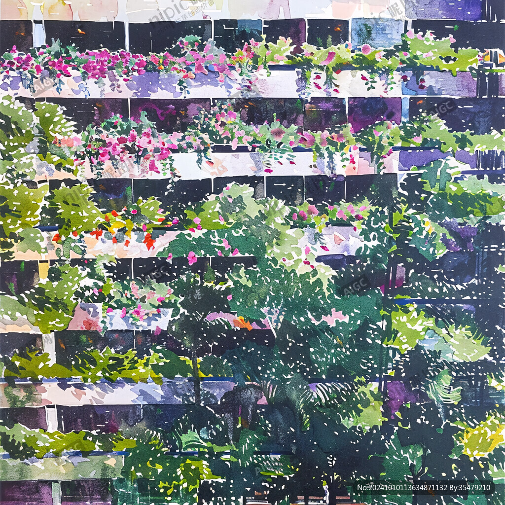 花植墙壁