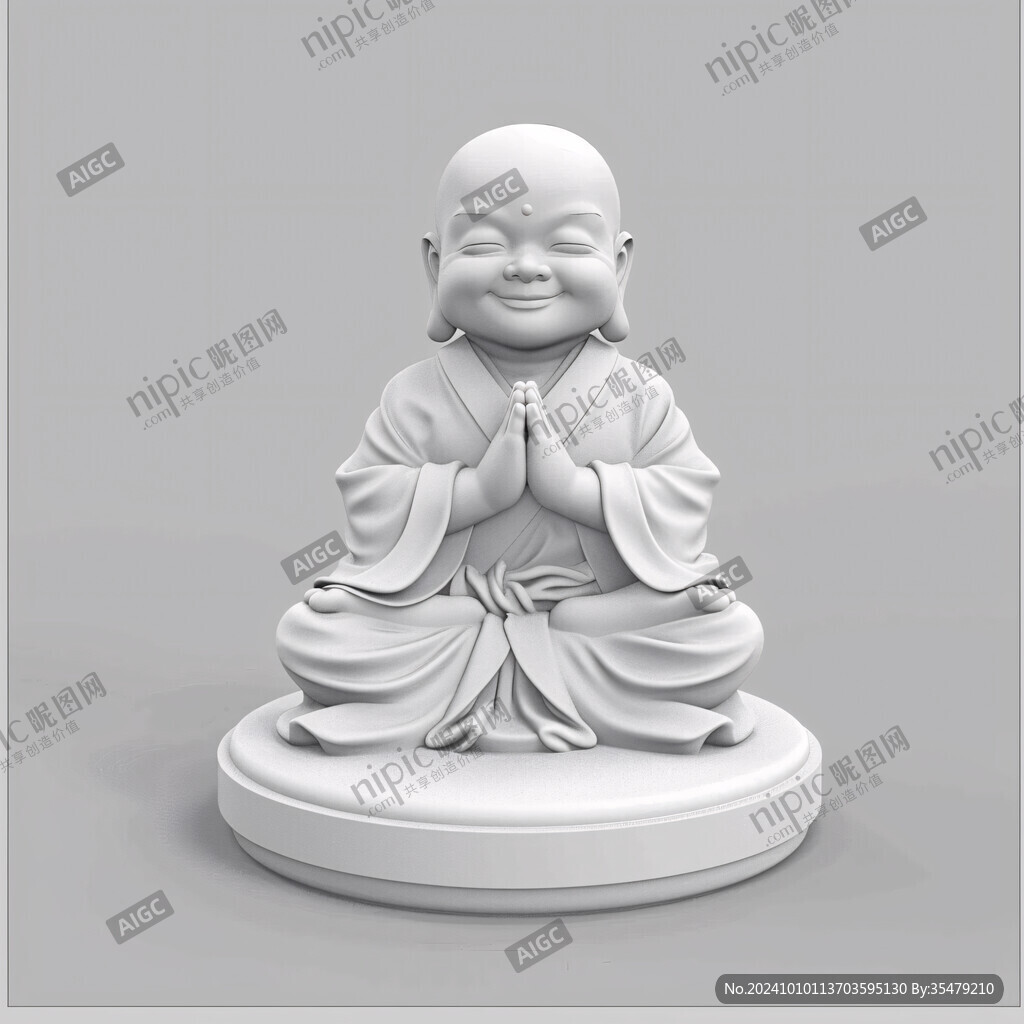 小沙弥塑像小沙弥装饰