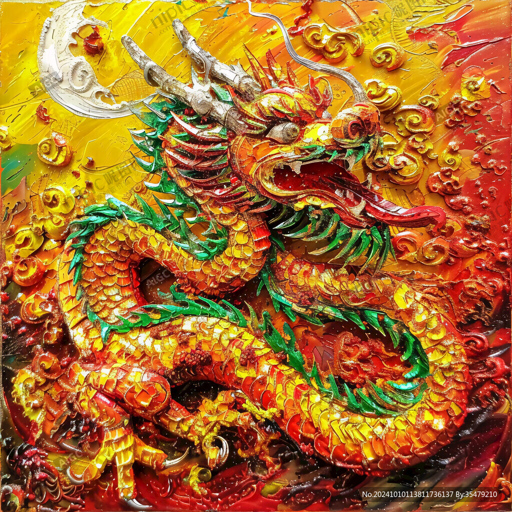 金龙立体画
