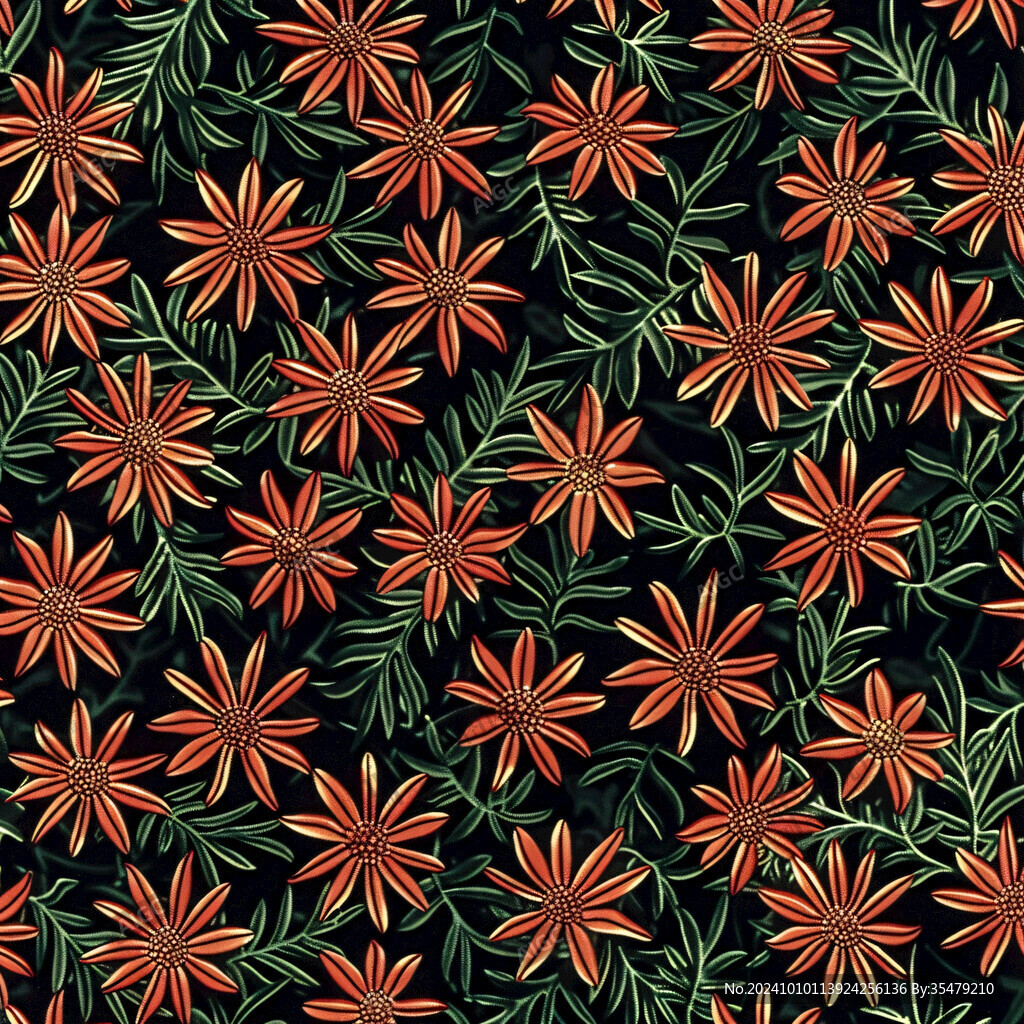 小簇花纹