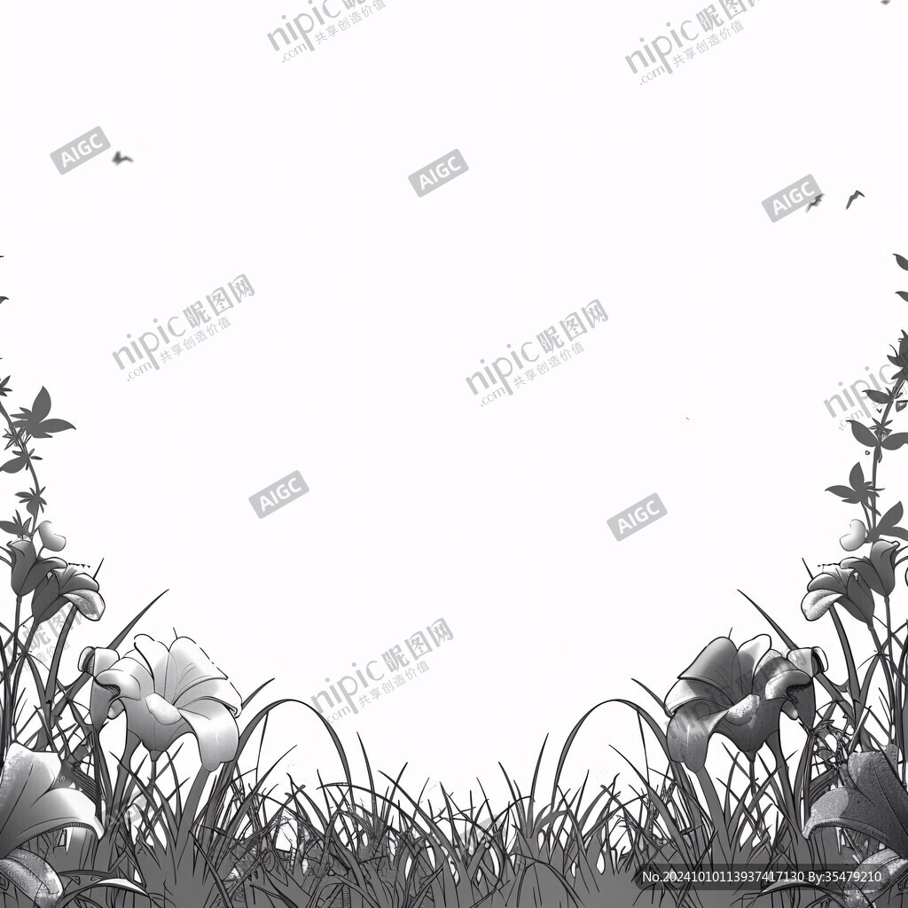 勾线草丛花