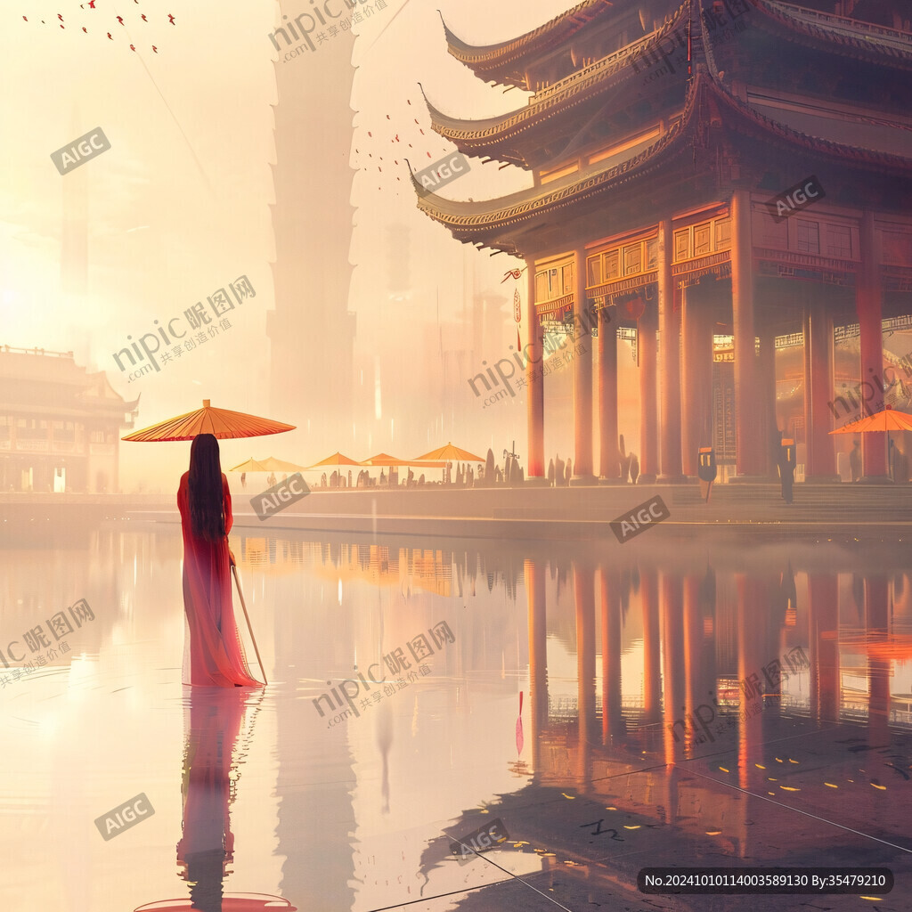 宫殿楼阁仙境仙人大殿