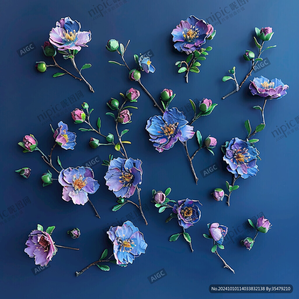 3d立体花卉牡丹