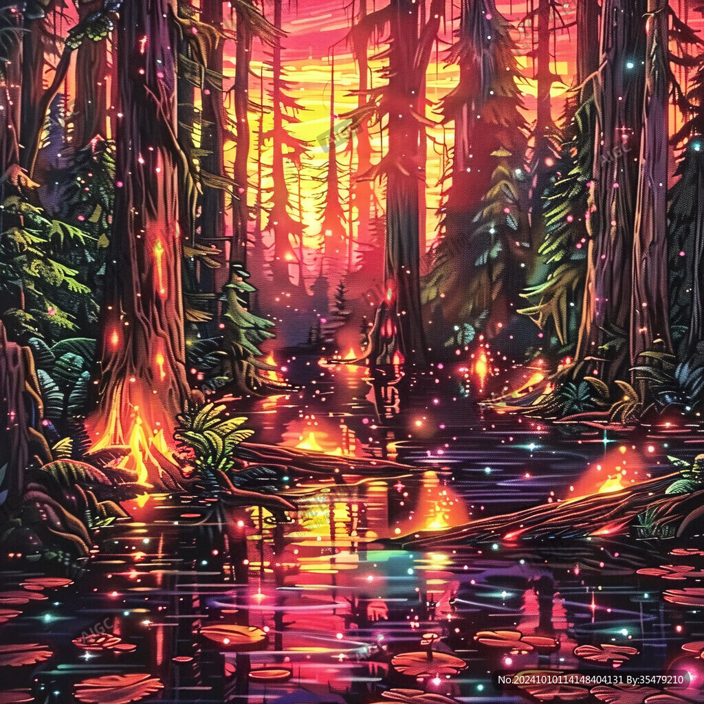 魔法森林插画