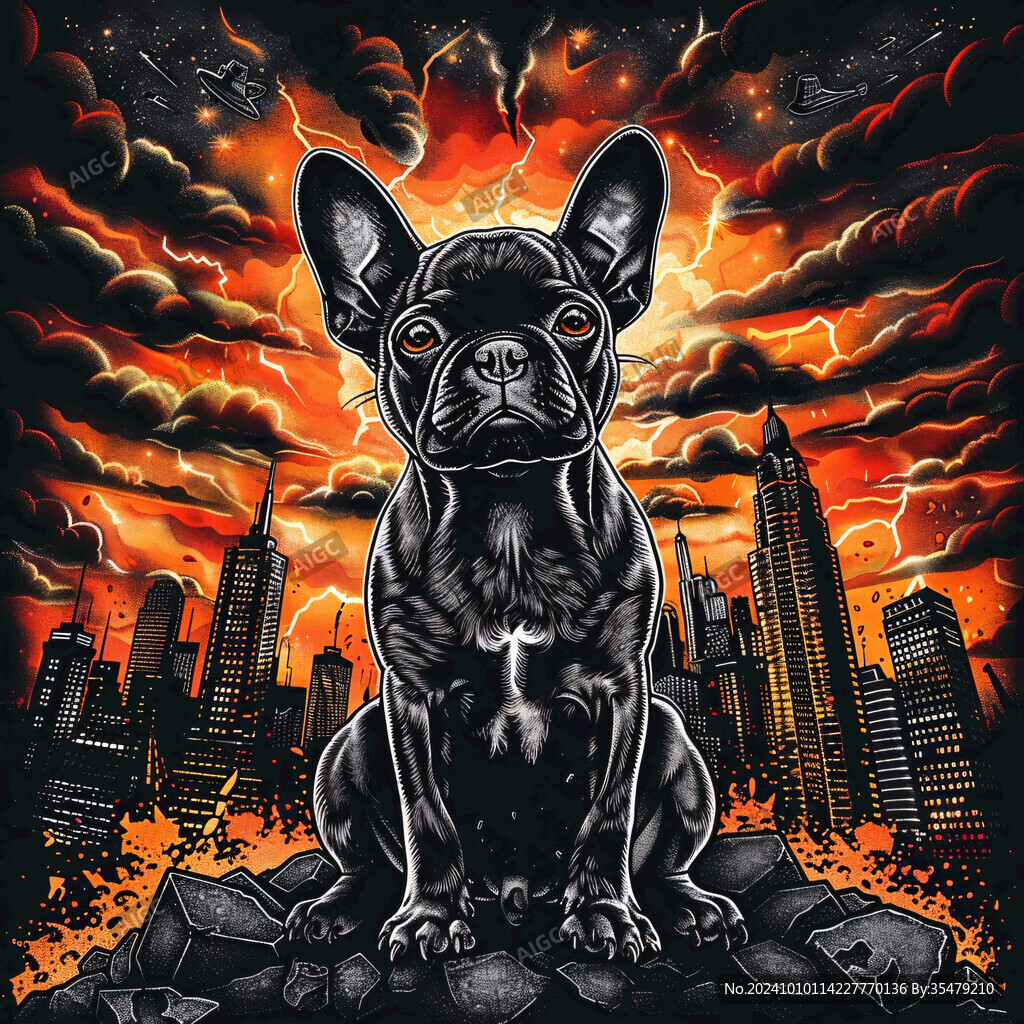 恶霸犬插画