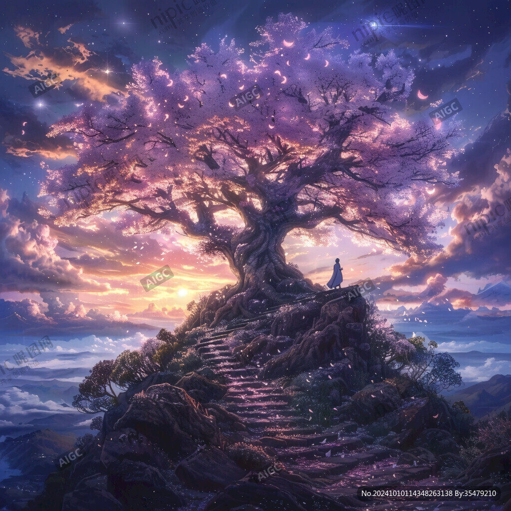 神秘梦幻的大树