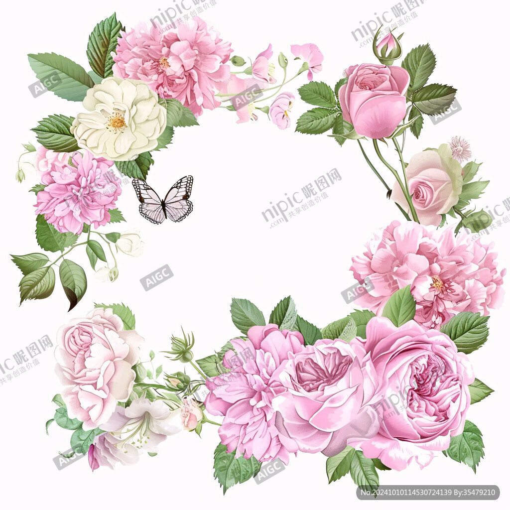 玫瑰花卉组合素材