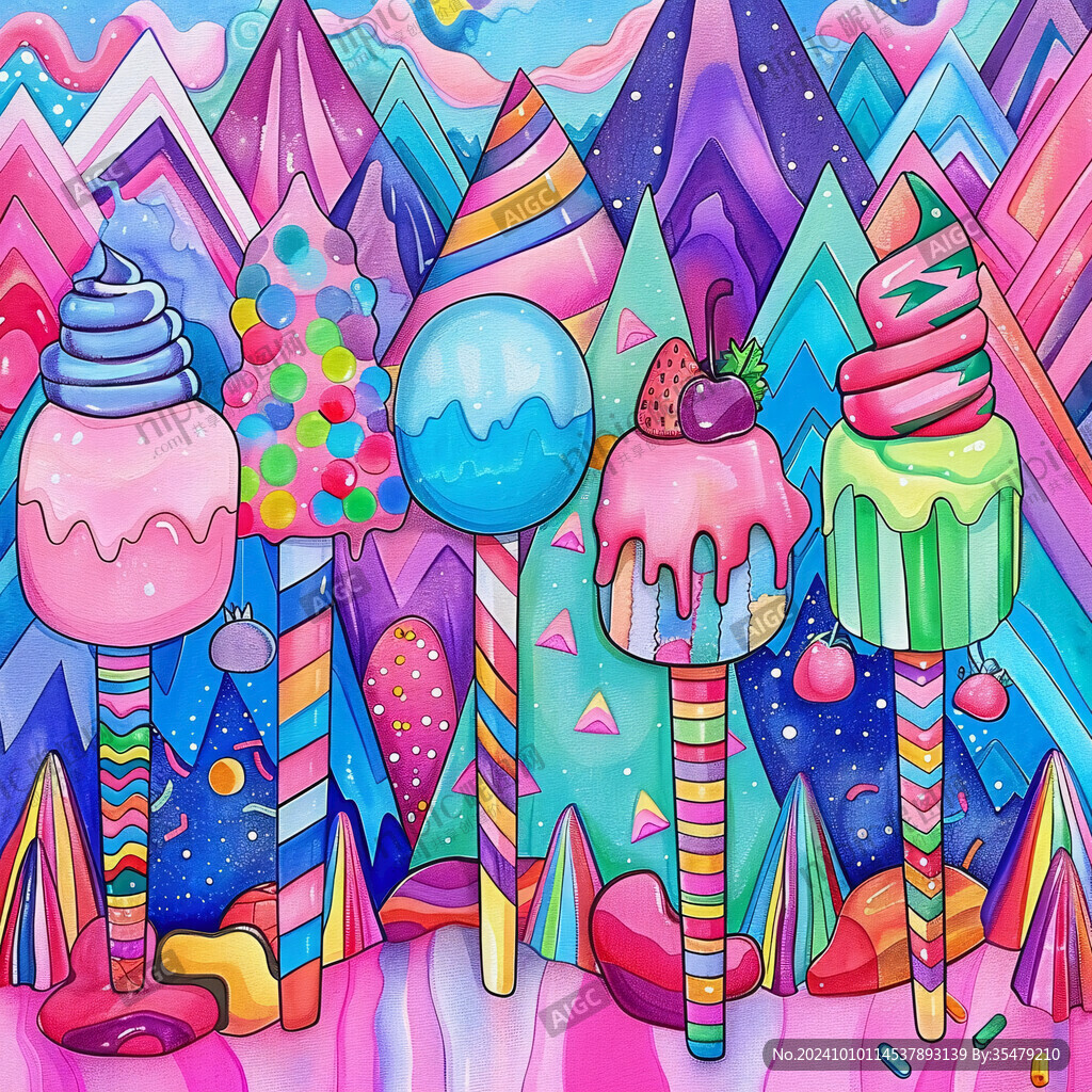 糖果世界插画