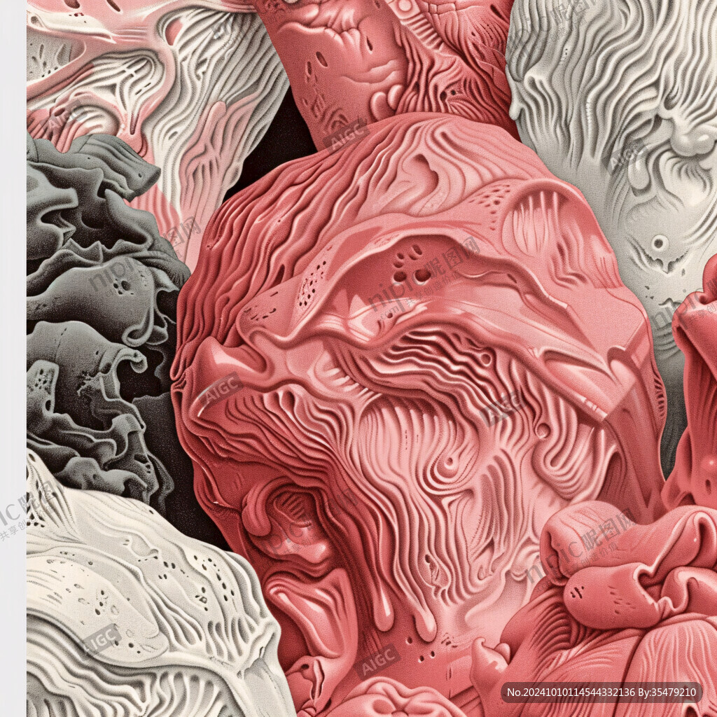 3d浮雕插画
