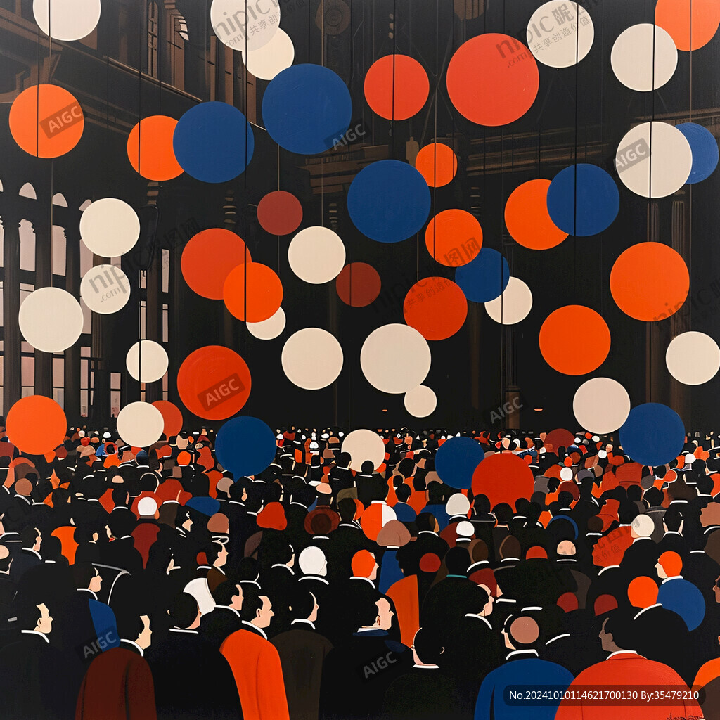 3d圆球几何装饰画