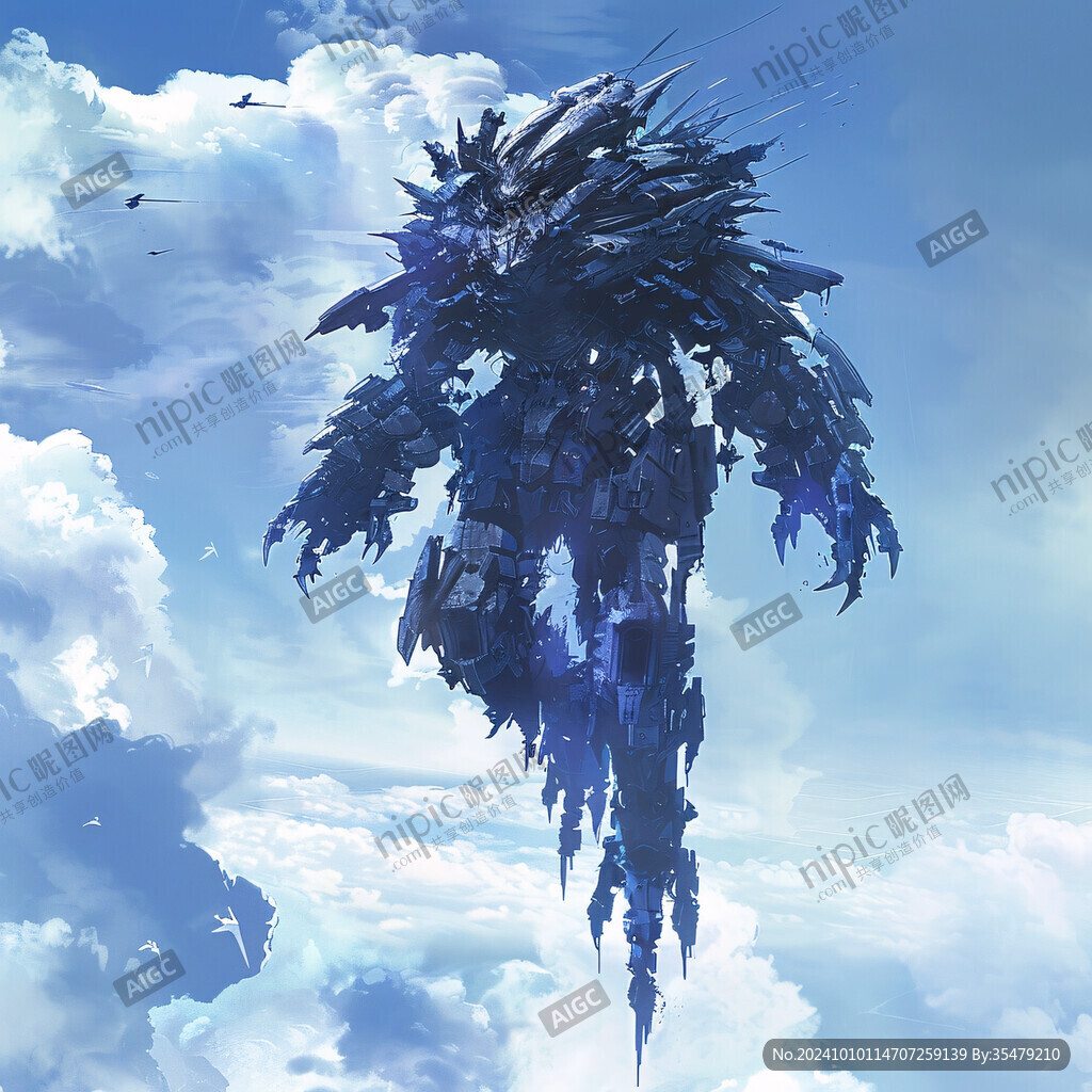 3d云海悬浮小岛