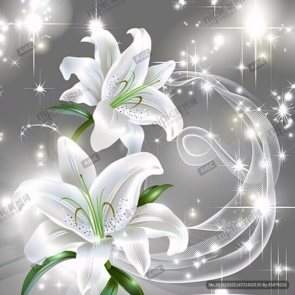 装饰画百合花