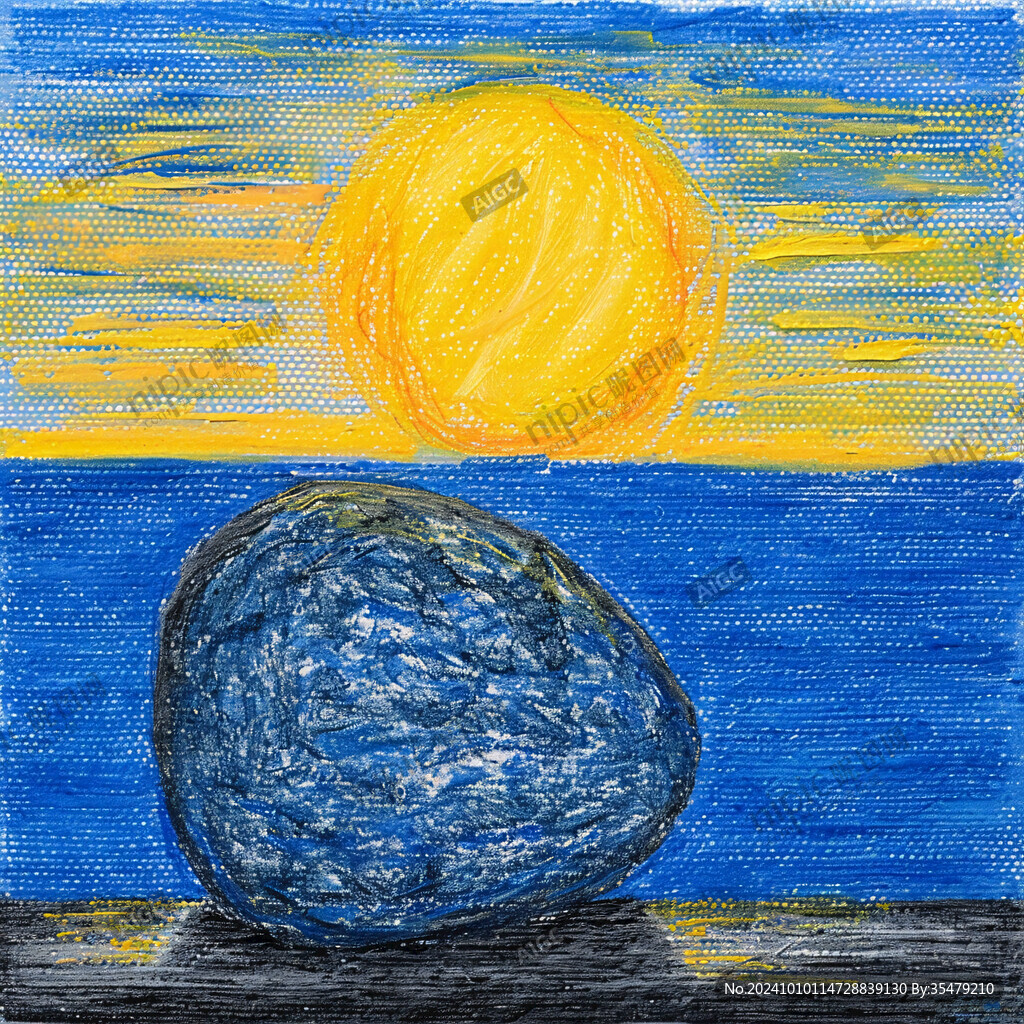 蓝橙画