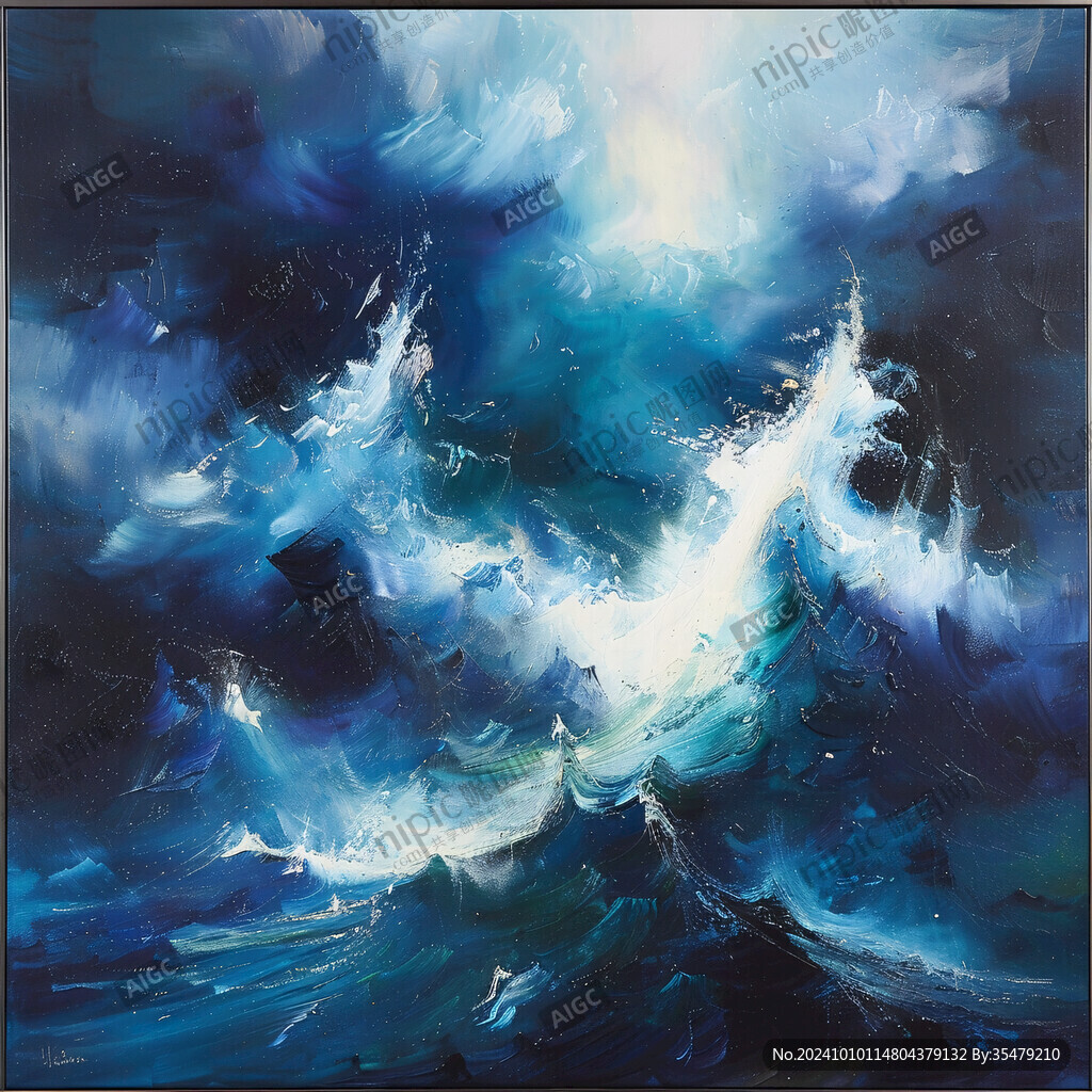 海洋流动装饰画