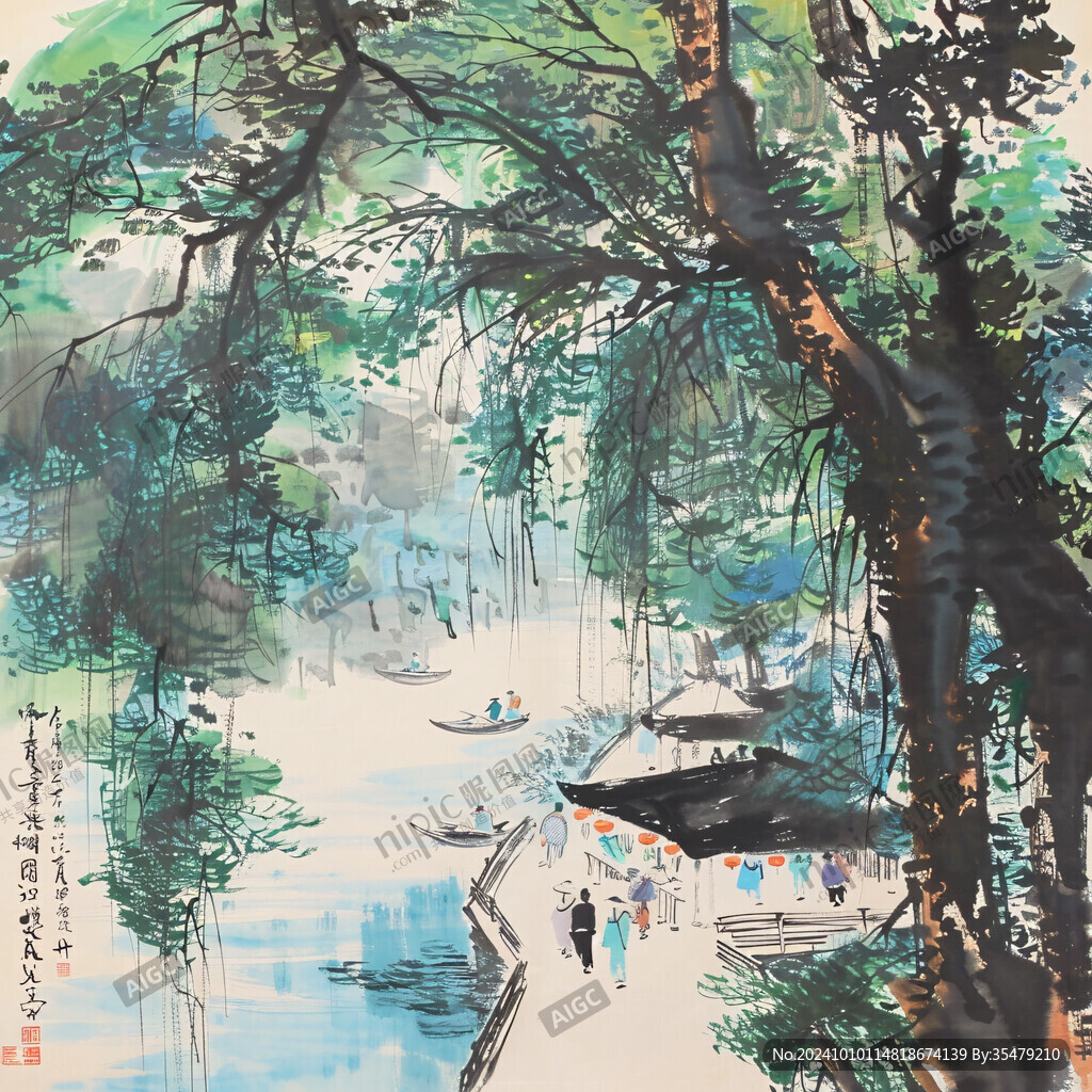 国画小桥流水人家