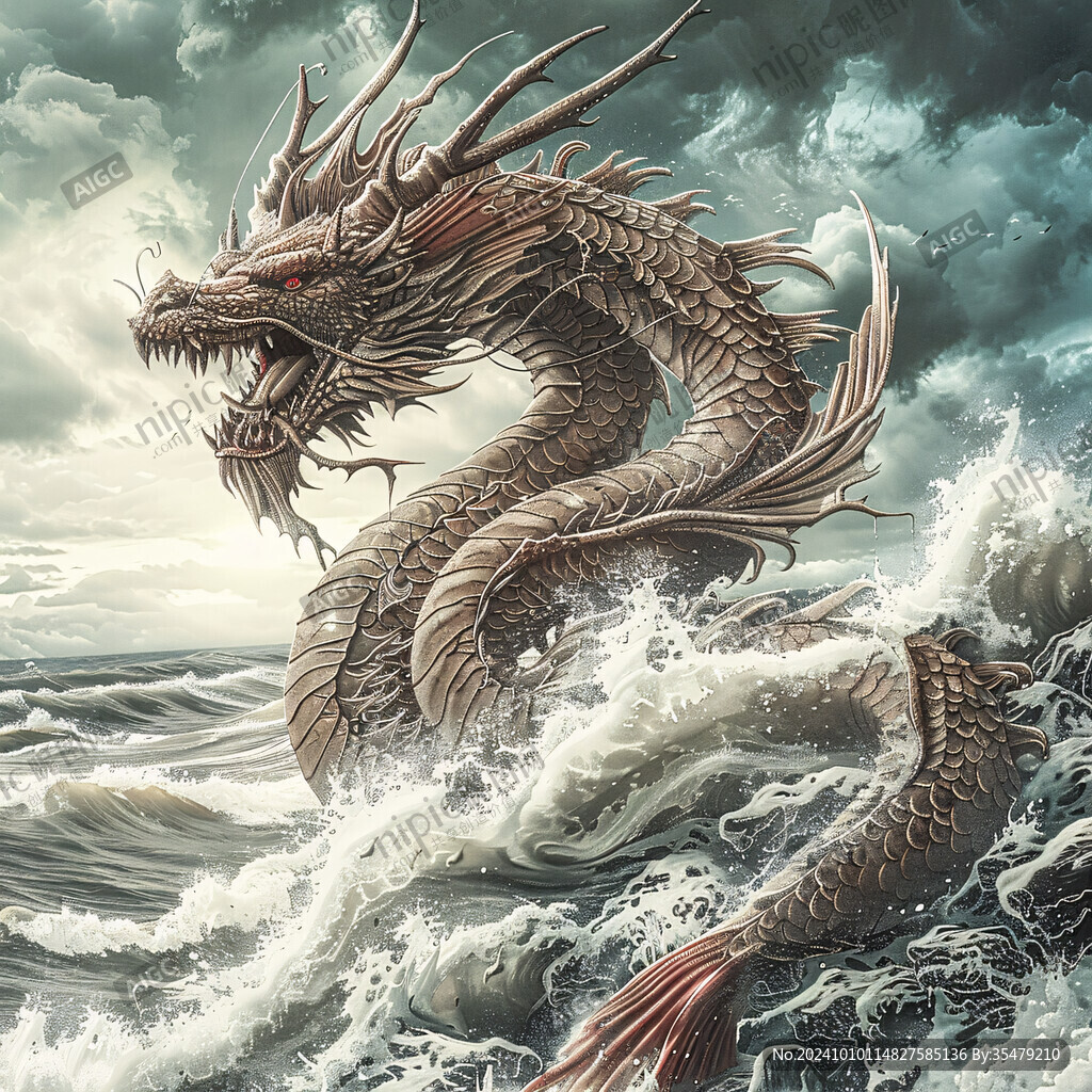 国潮风蛟龙得水