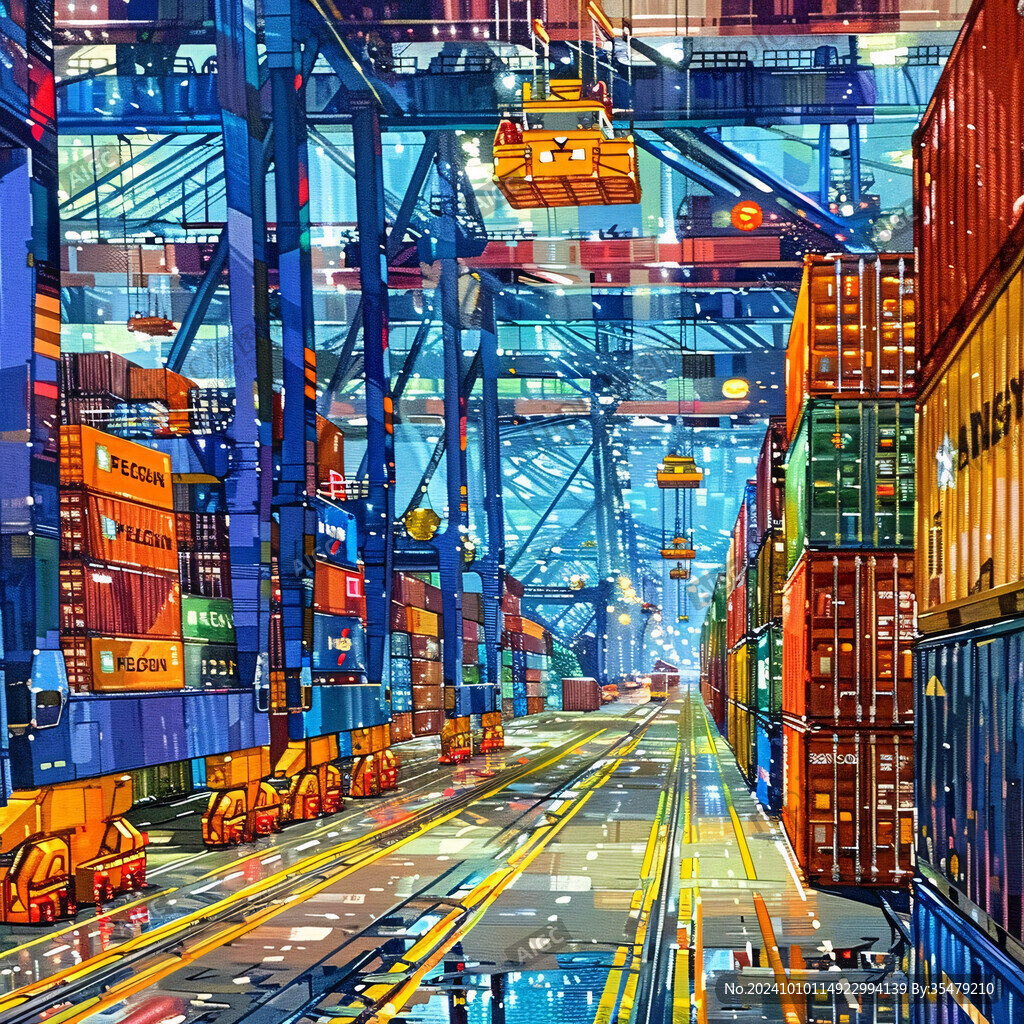 海港插画