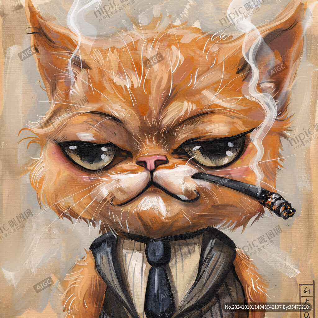 猫头人身插画