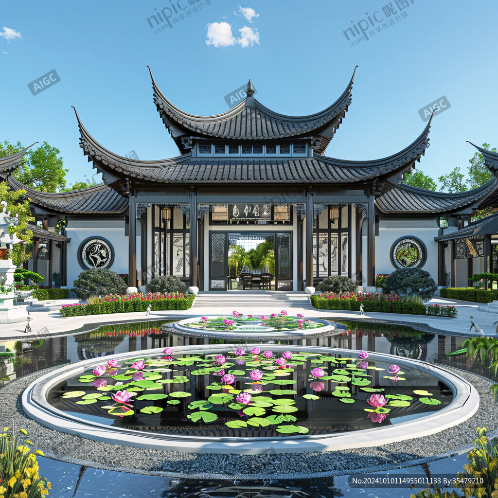 中式豪宅公园花园