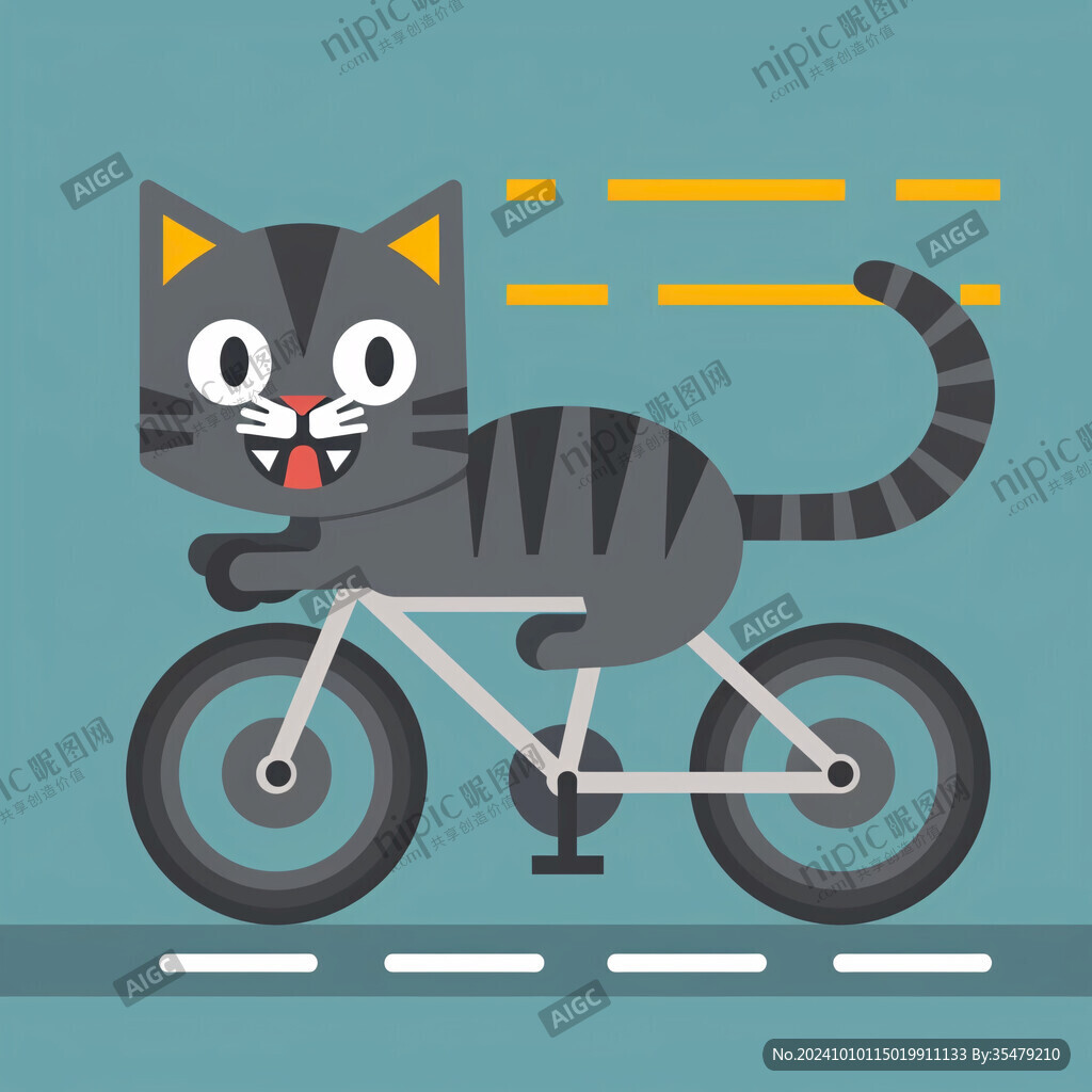 猫骑自行车