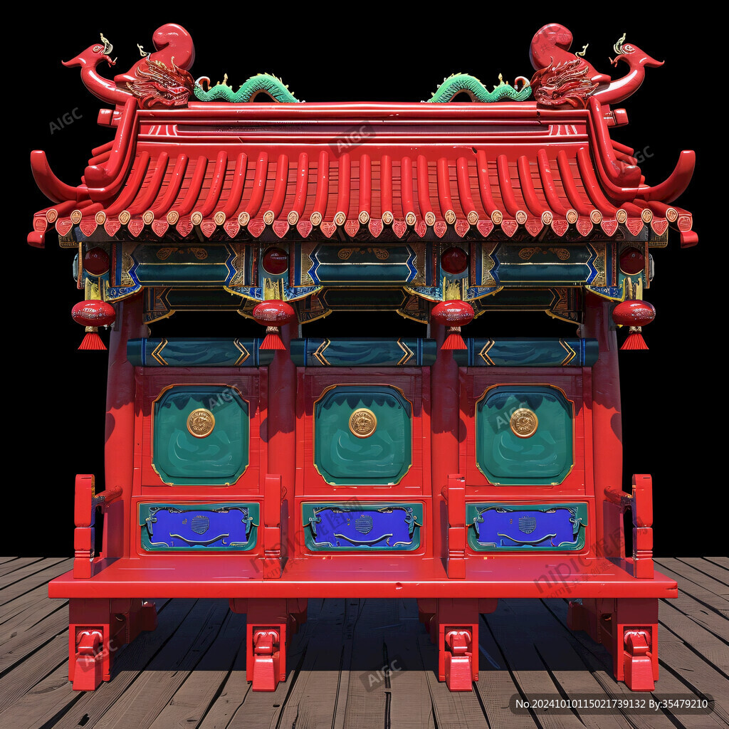 国潮风古风凉亭