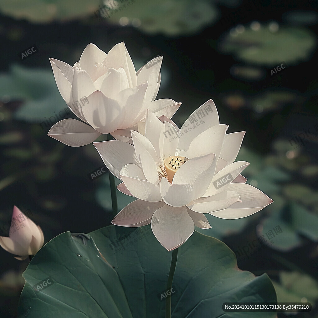 写实画莲花睡莲