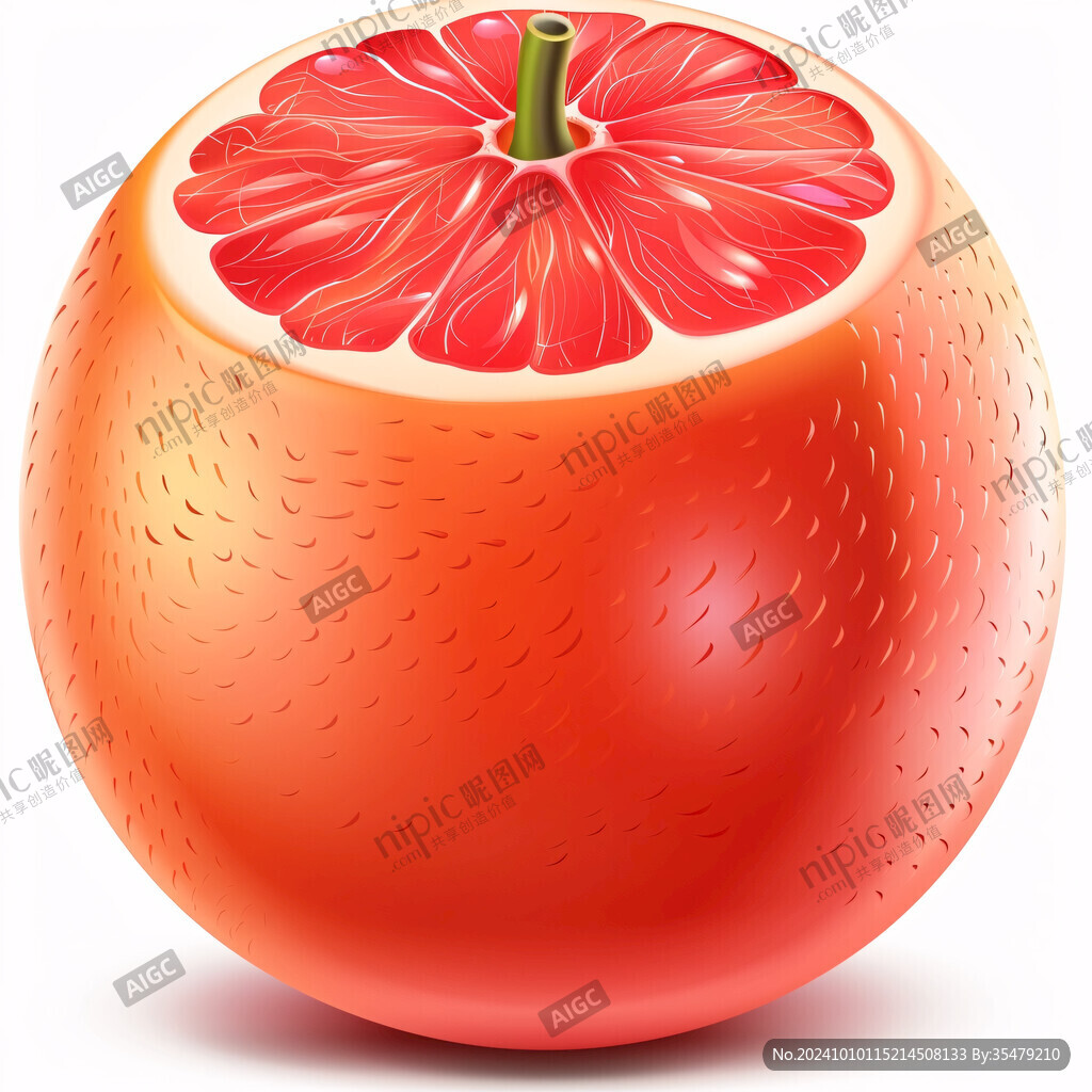 红心柚插画