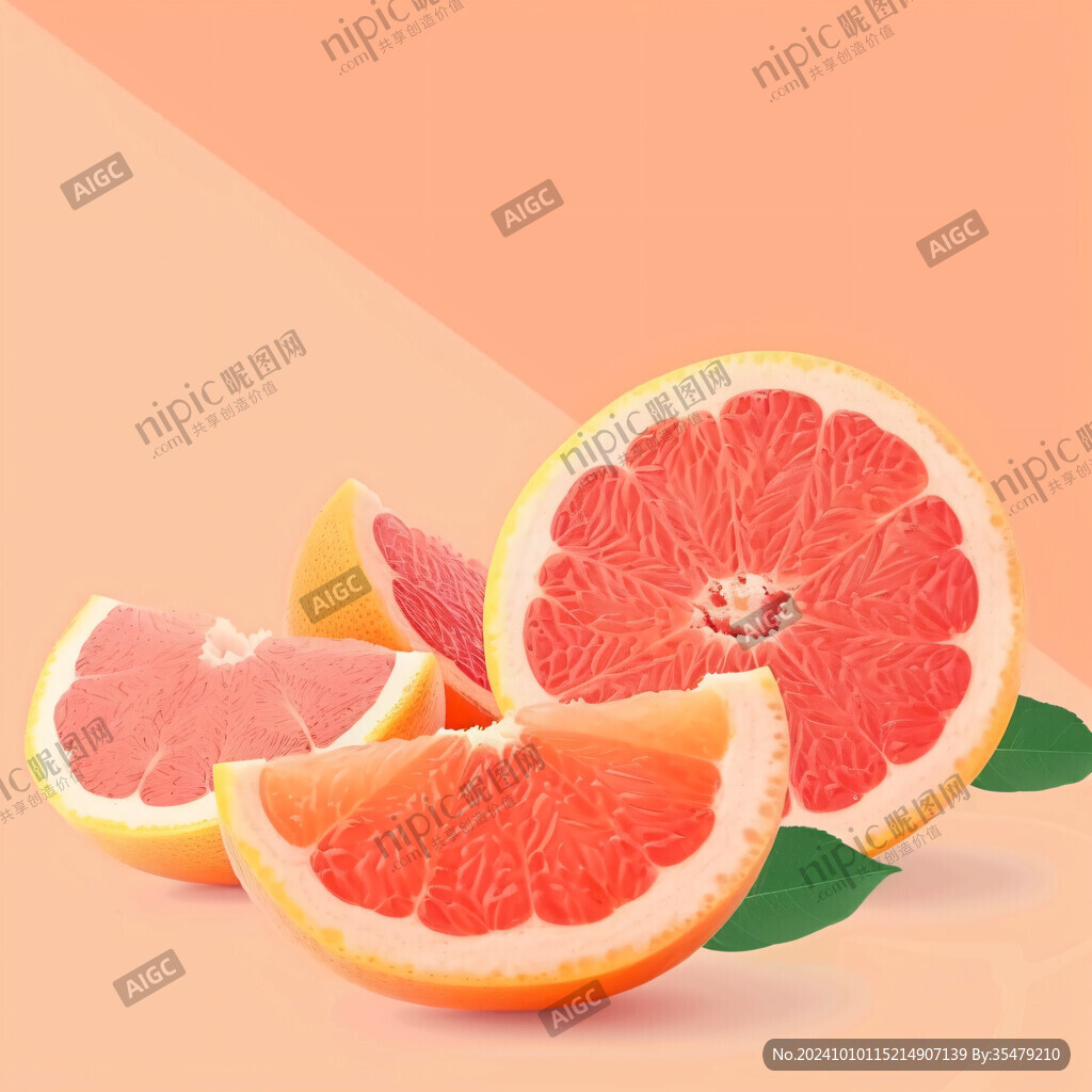 活力西柚色立体背景