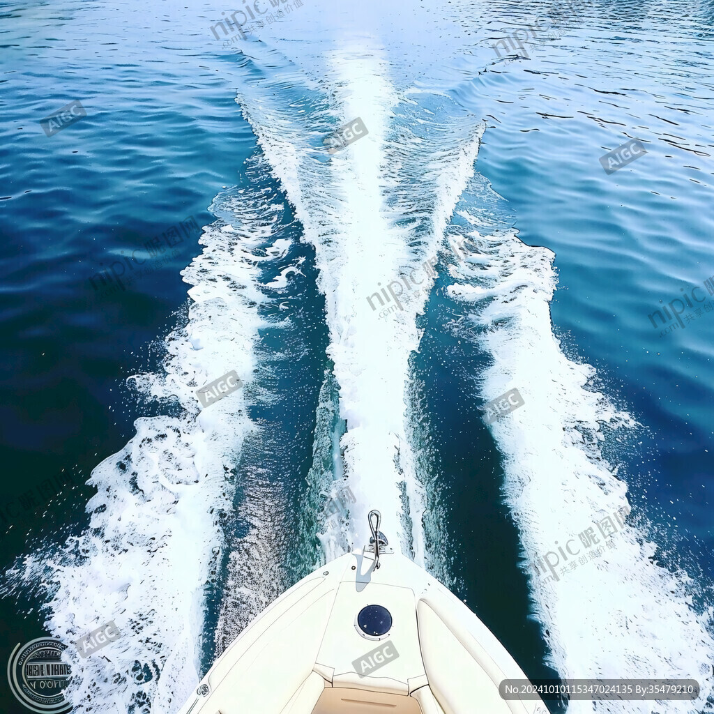 海面快艇尾线