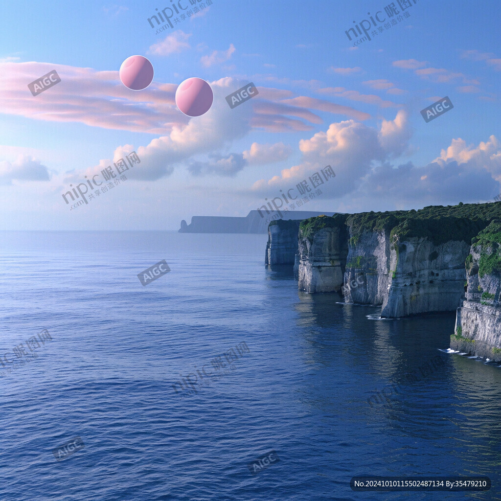 3d云海悬浮小岛