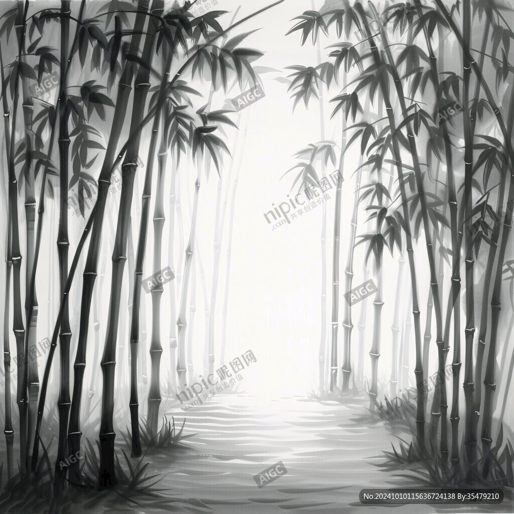 竹林风景画