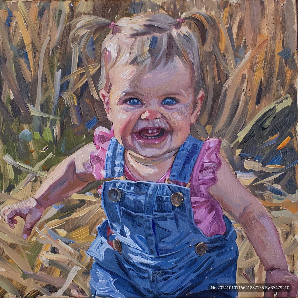 小朋友油画