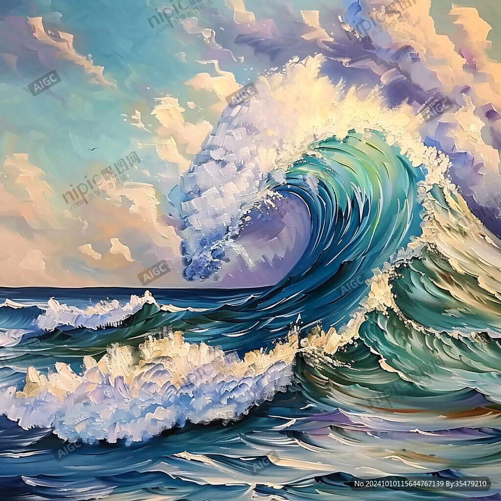 海浪美术绘画
