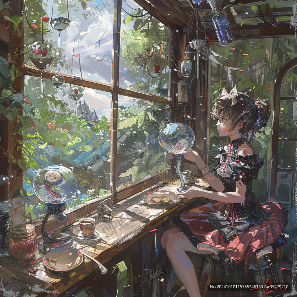 日韩厚涂插画