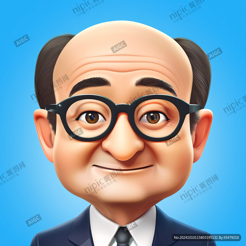 卡通老教授头像
