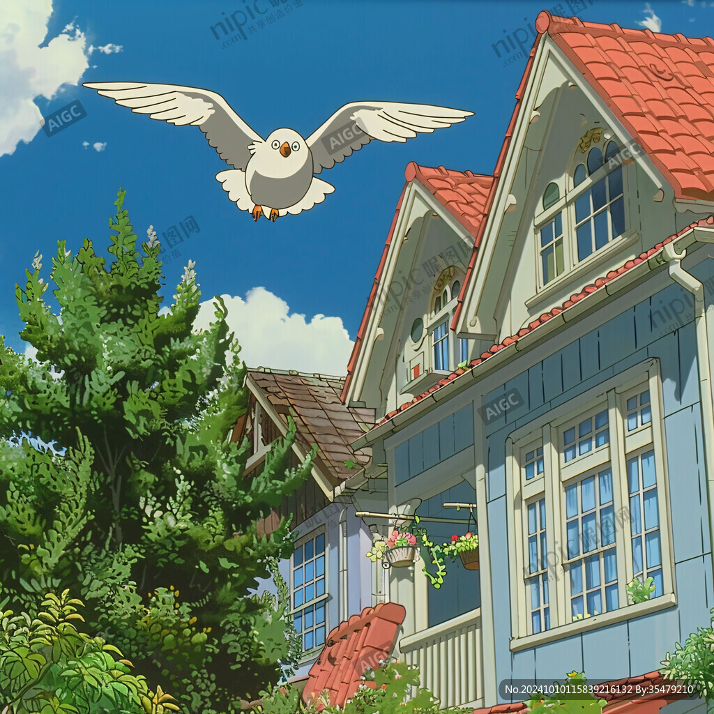 小洋房插画