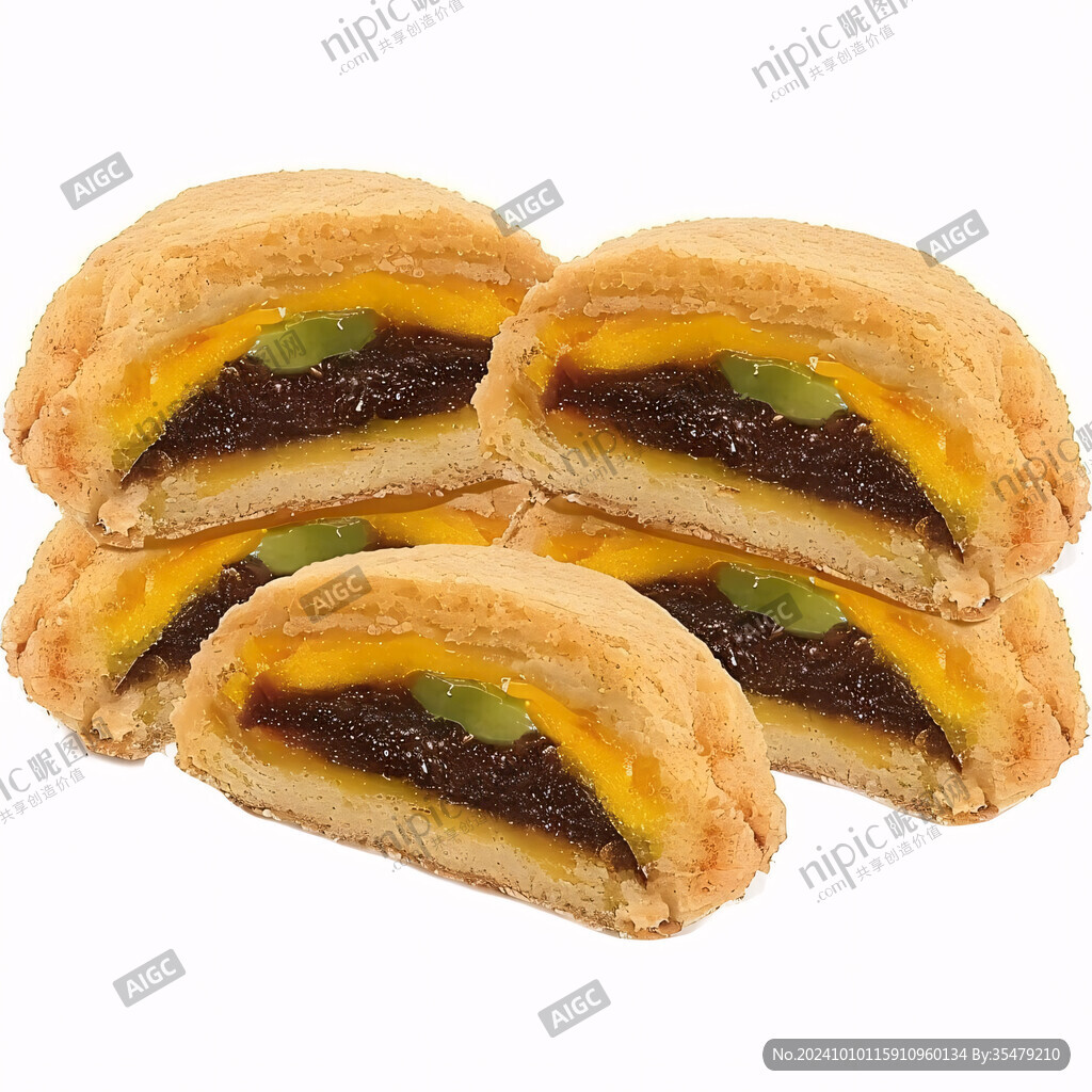 蛋黄派高清白底