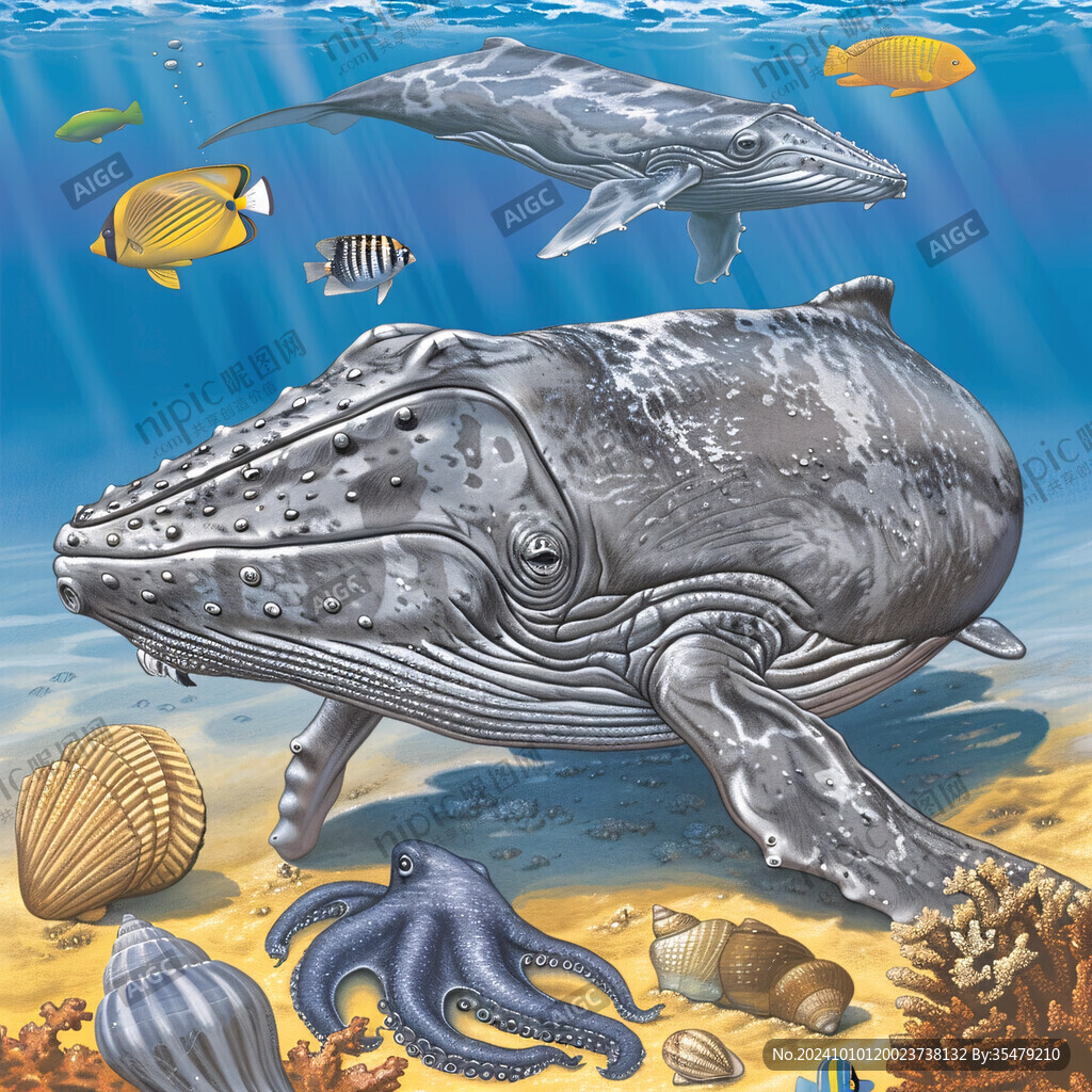 史前海洋生物场景