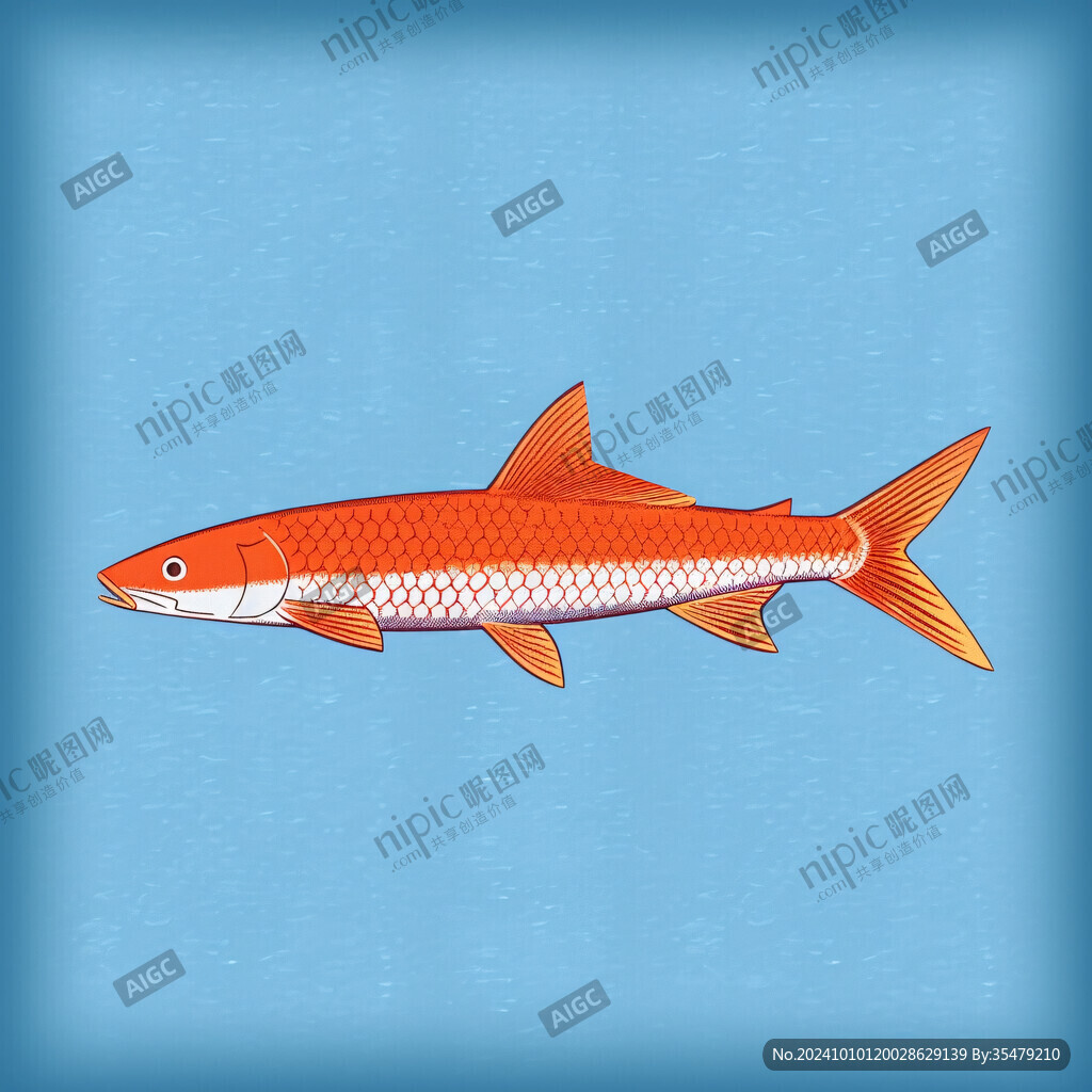 黄河刀鱼插画