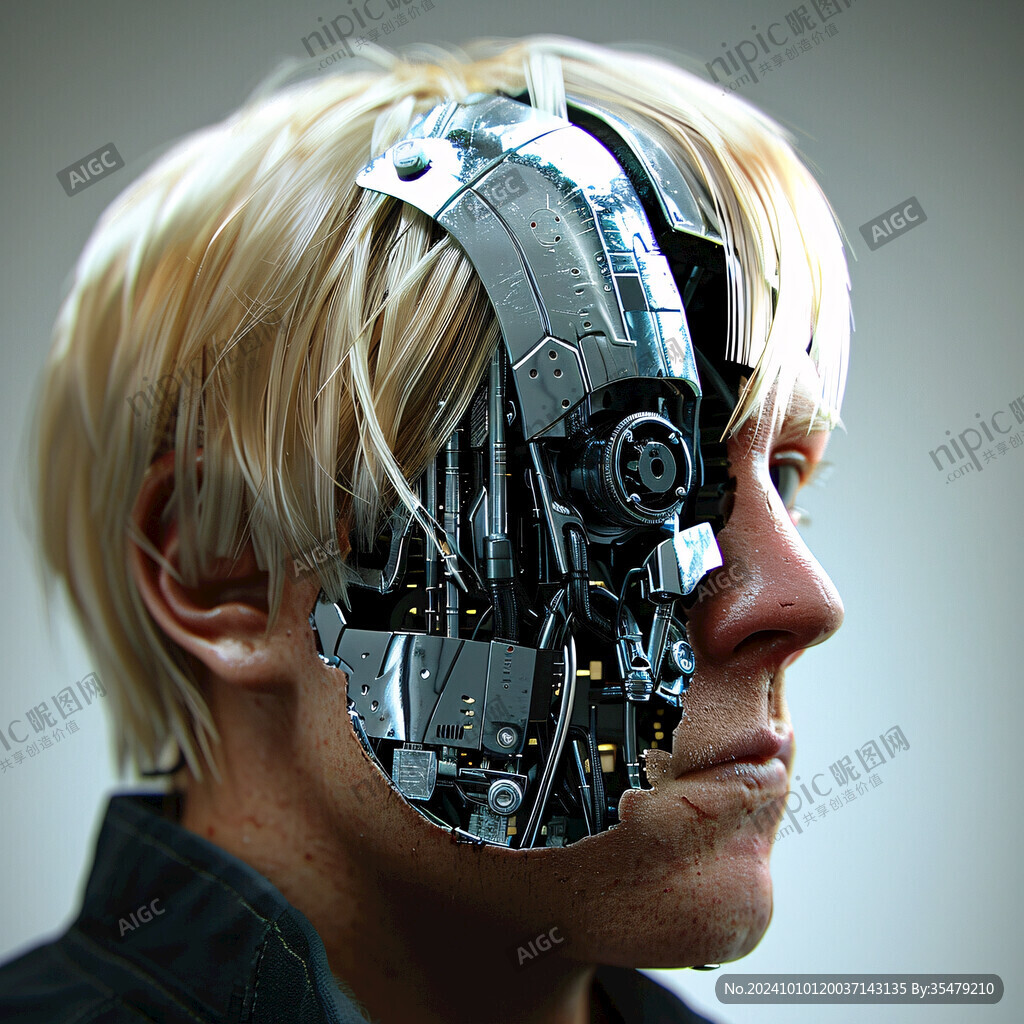 机械框科技感头部