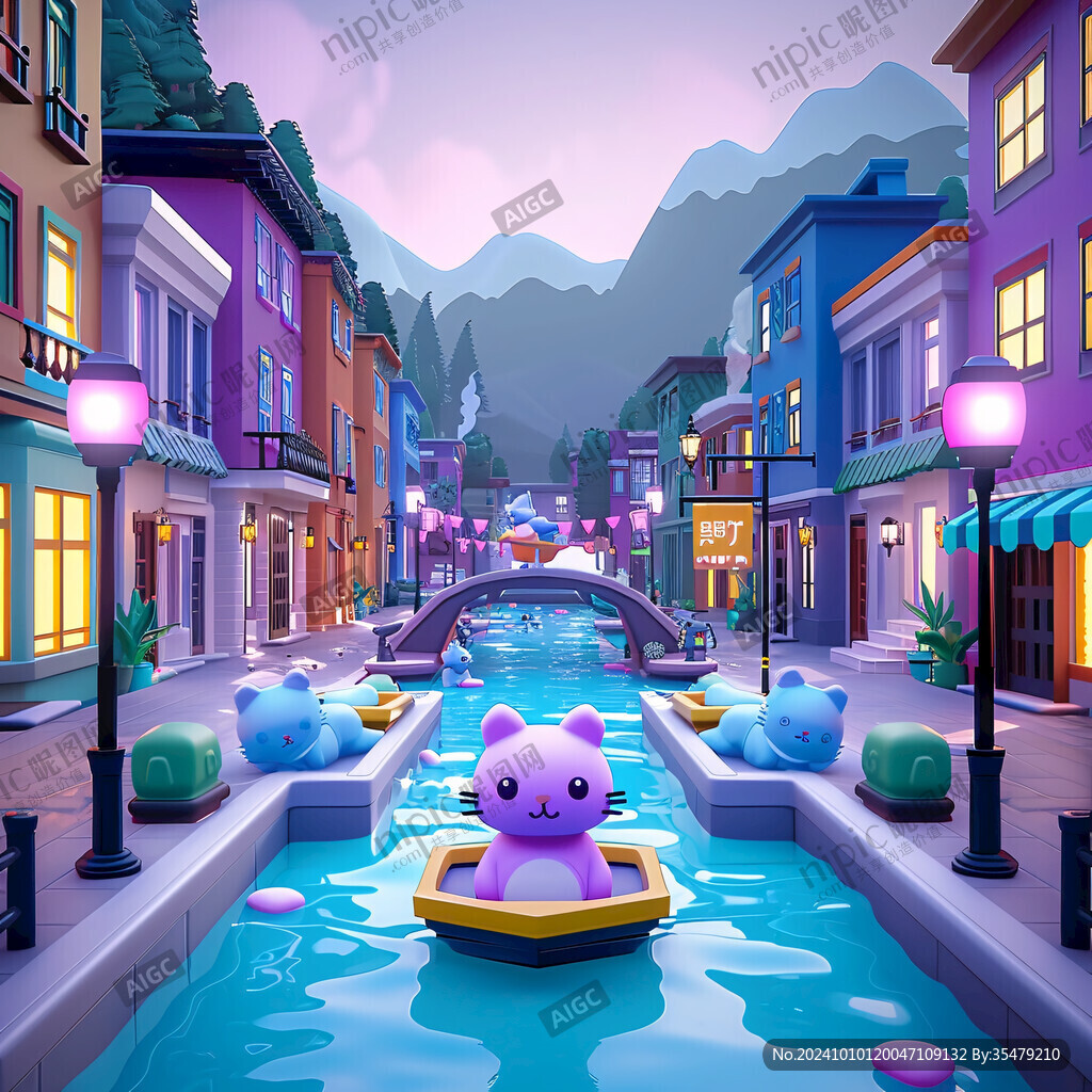 3d立体艺术城市场景