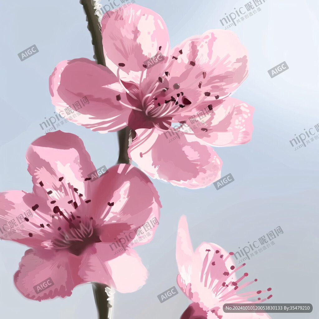 写实桃花