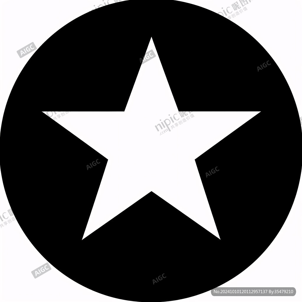 复古风男士五角星图片