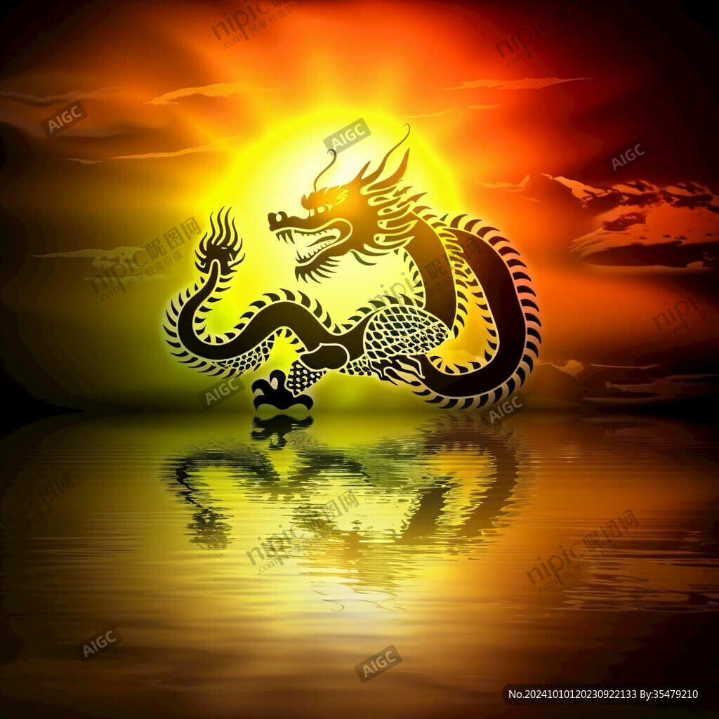 中国龙与太阳